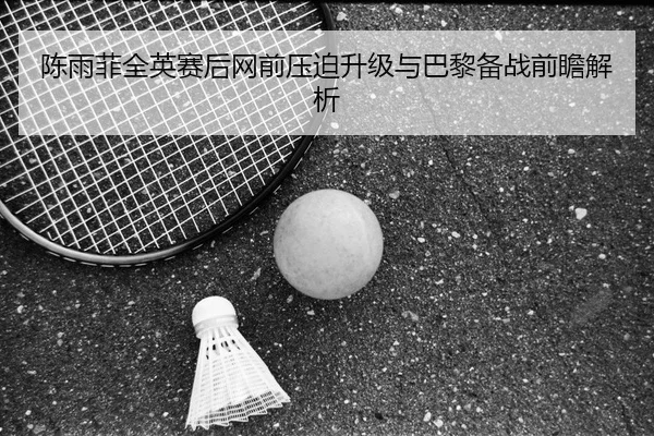 陈雨菲全英赛后网前压迫升级与巴黎备战前瞻解析